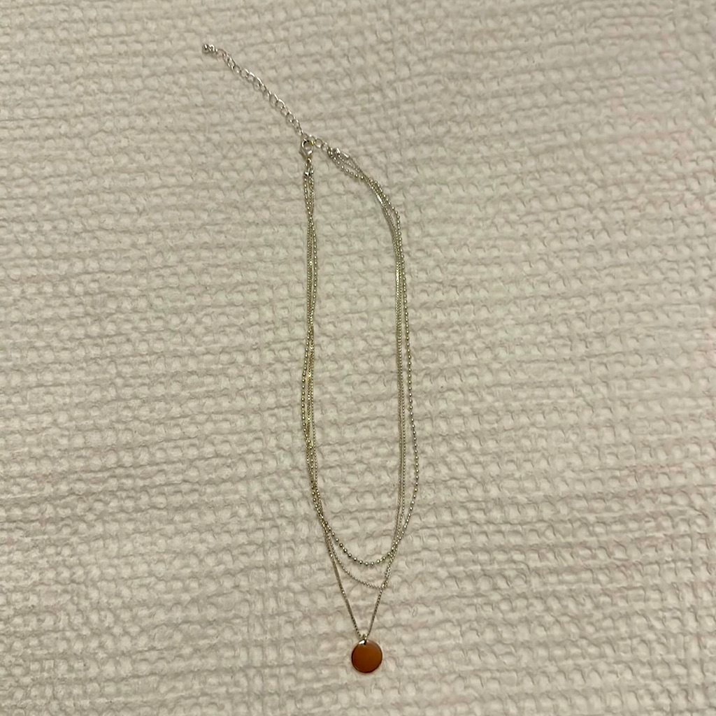 HM Silver Three Strand Necklace 10$